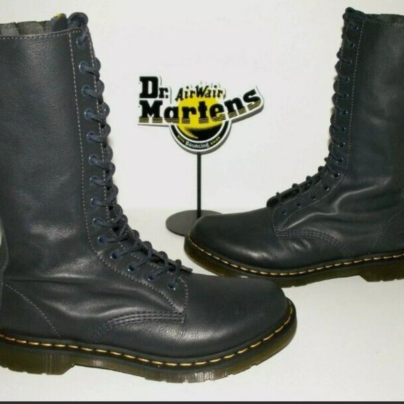 Dr Doc Martens Boots Blue Mid-Calf Zip Ladies US 11 UK 9 EU 43 Used Condition A+ - Picture 11 of 11